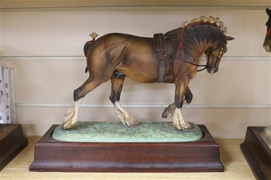 Four Hereford Fine China limited edition horses